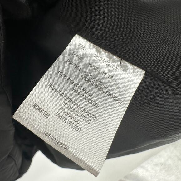 Calvin Klein Womens Black Puffer Jacket Size XL 60% Duck Down Hoodless Coat - Picture 6 of 9